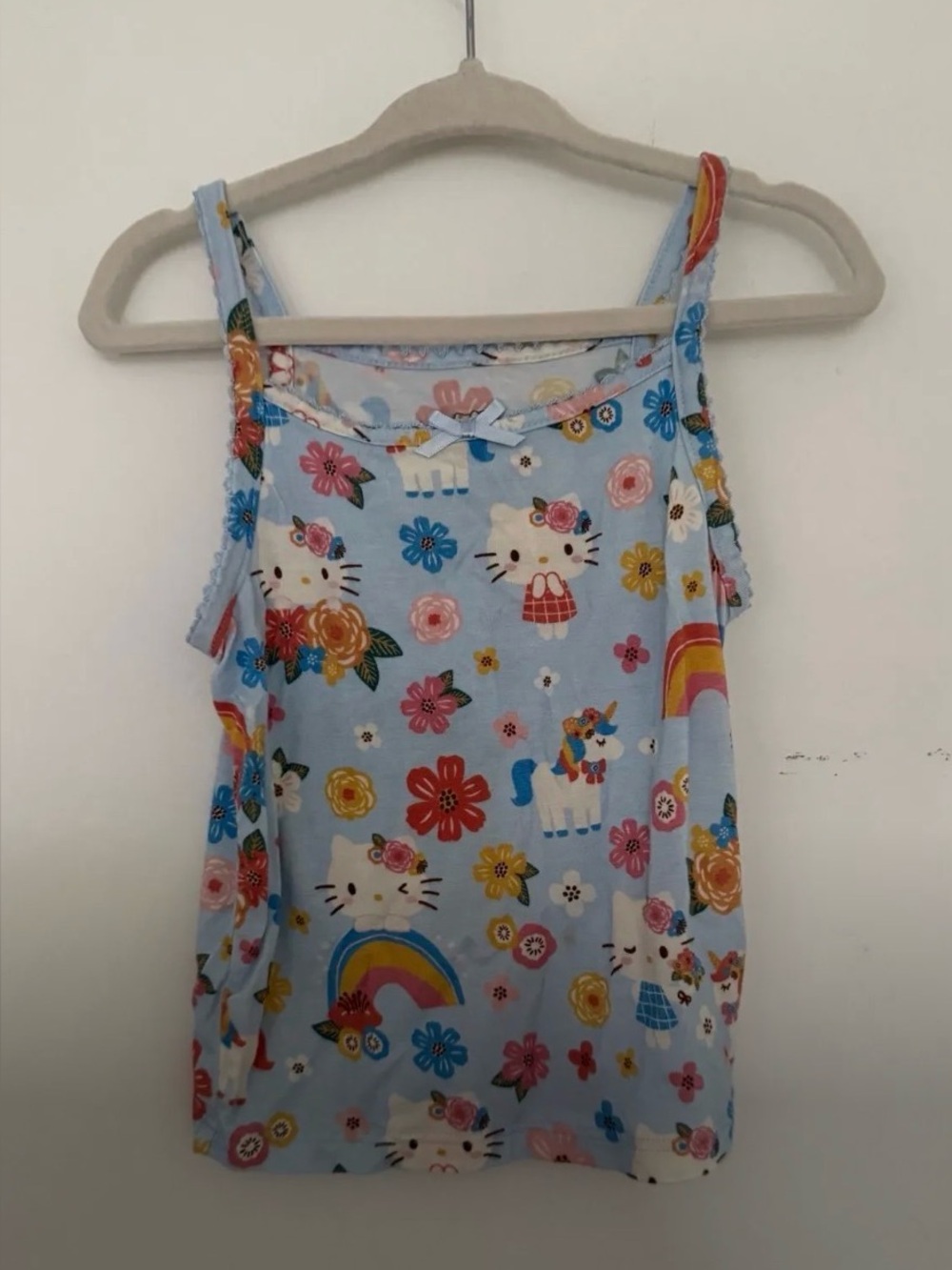 Posh peanut Light Blue Hello Kitty Unicorn Print Tank Top
